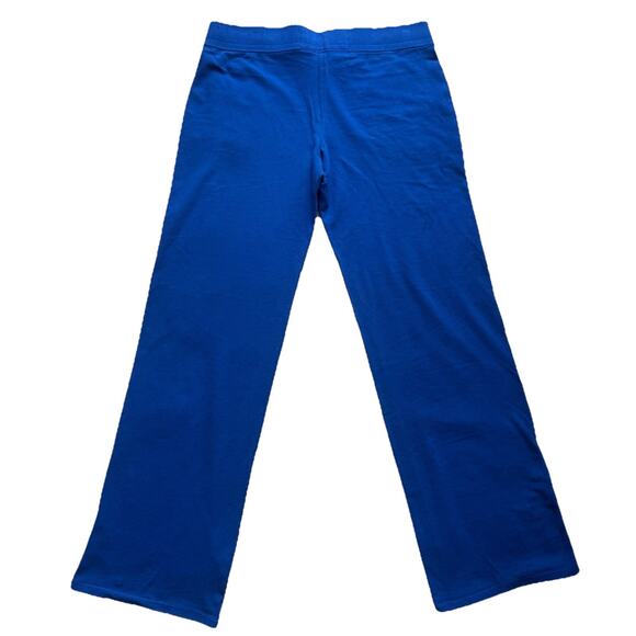 Y2K Hollister Blue Sweatpants Size M Logo Flare Leg Wide Leg Preppy Loungewear - Picture 3 of 10